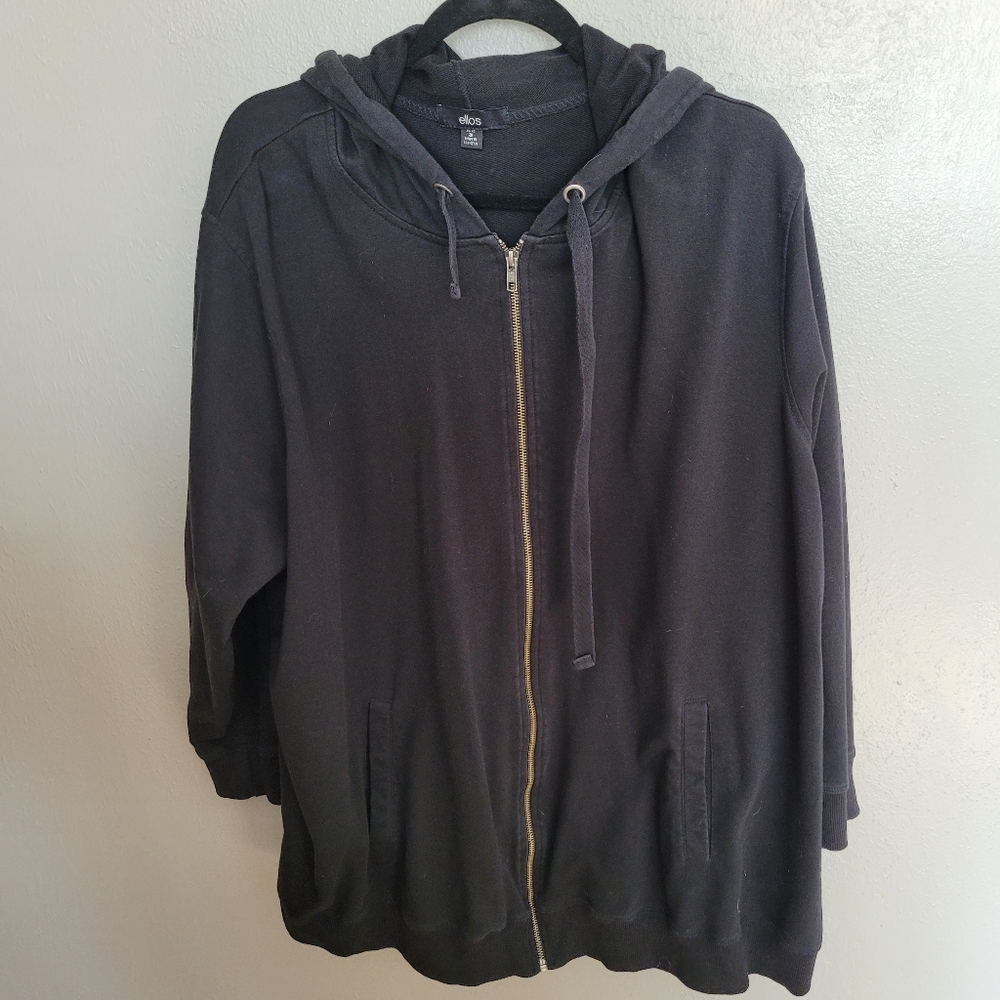 Plus Size Ellos Black Zip Up Hoodie 2x(26/28)